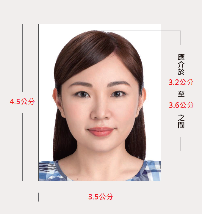 2 吋大頭照 範例